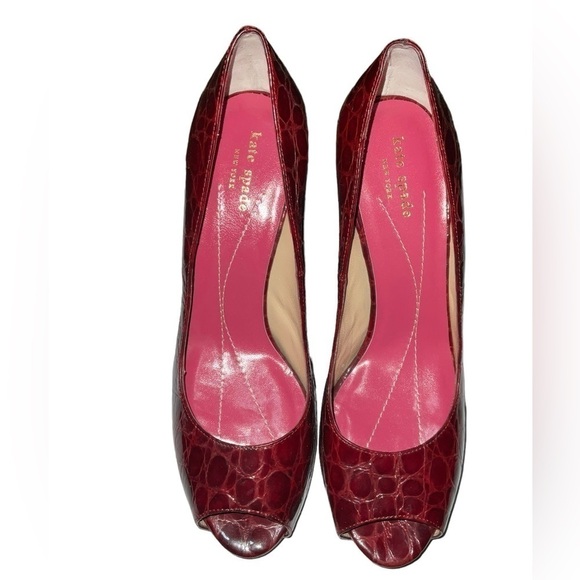 Kate Spade New York Patent Leather Sandals Size: 9.5B Burgundy Pink - Picture 1 of 13